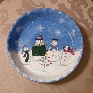 Snowman 10" Pie Plate